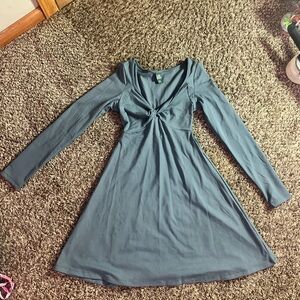 Wild fable grey, blue long sleeve mini dress💙